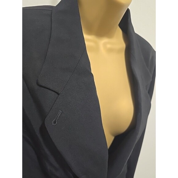 Anne Klein Black Tailored Blazer Womens Sz 10P Minimalist Classic Career Simple - Picture 2 of 9